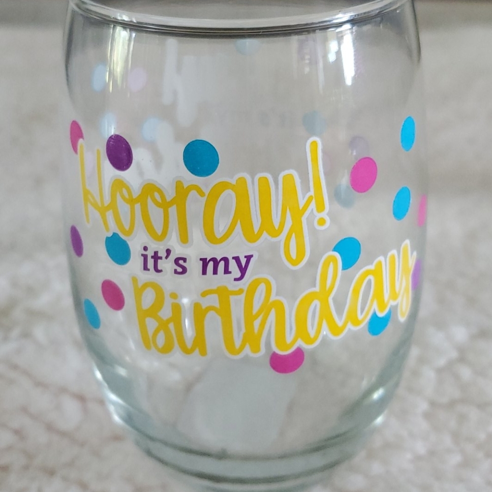 Happy Birthhday Glass